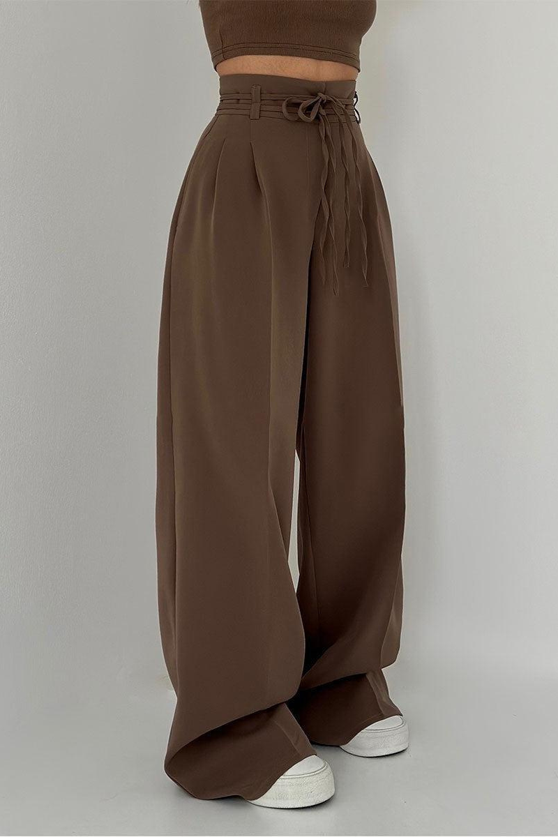 Amelia High-Waisted Wide Leg Trousers